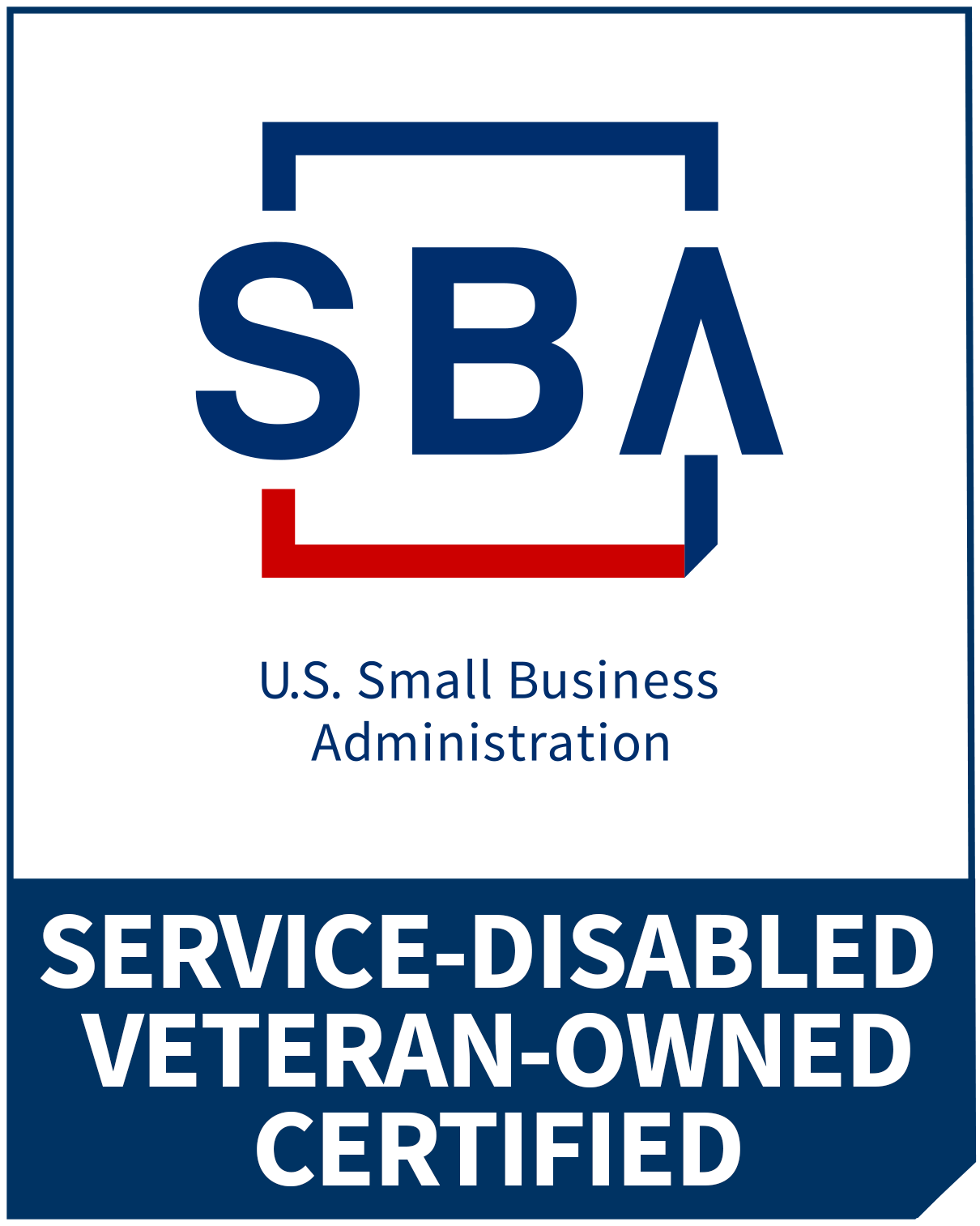 SBA Certified Service-Disabled Veteran Owned Small Business Graphic